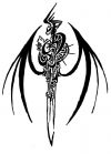 tribal sword symbol tattoo